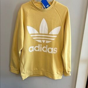 NWT Adidas Oversized Sweatshirt-Yellow: Size S